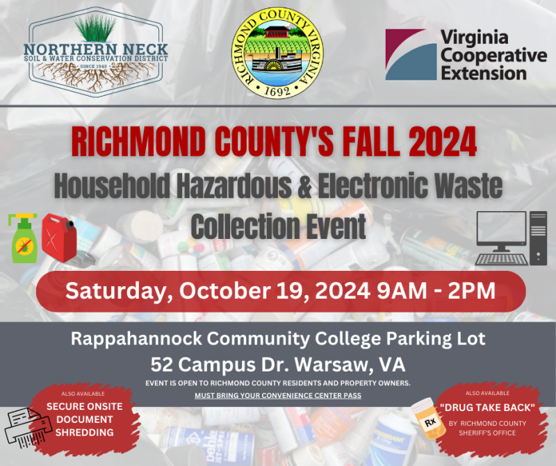 Richmond County's Fall 2024 HHW Collection Event