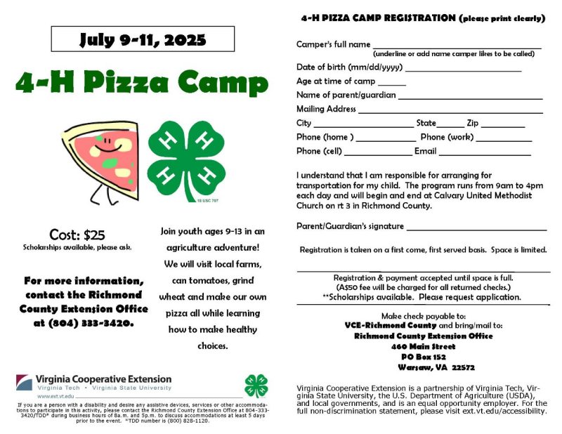 2025 4-H Pizza Camp